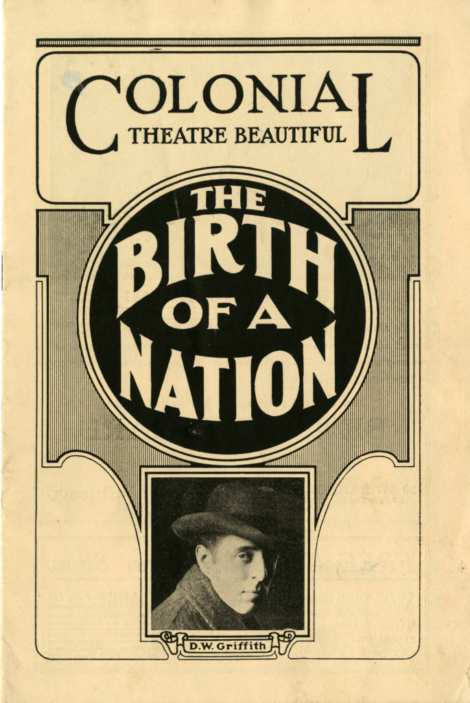 Colonial Theatre Beautiful movie program for The Birth of a Nation