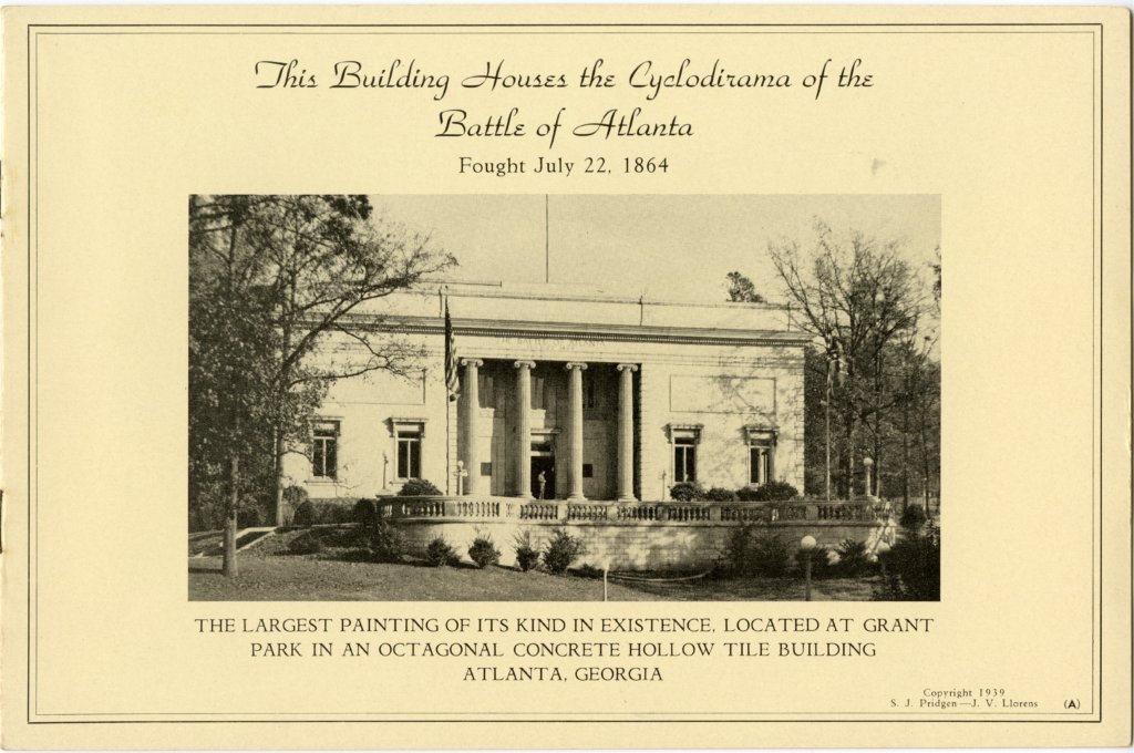 Battle of Atlanta cyclorama brochure, 1939