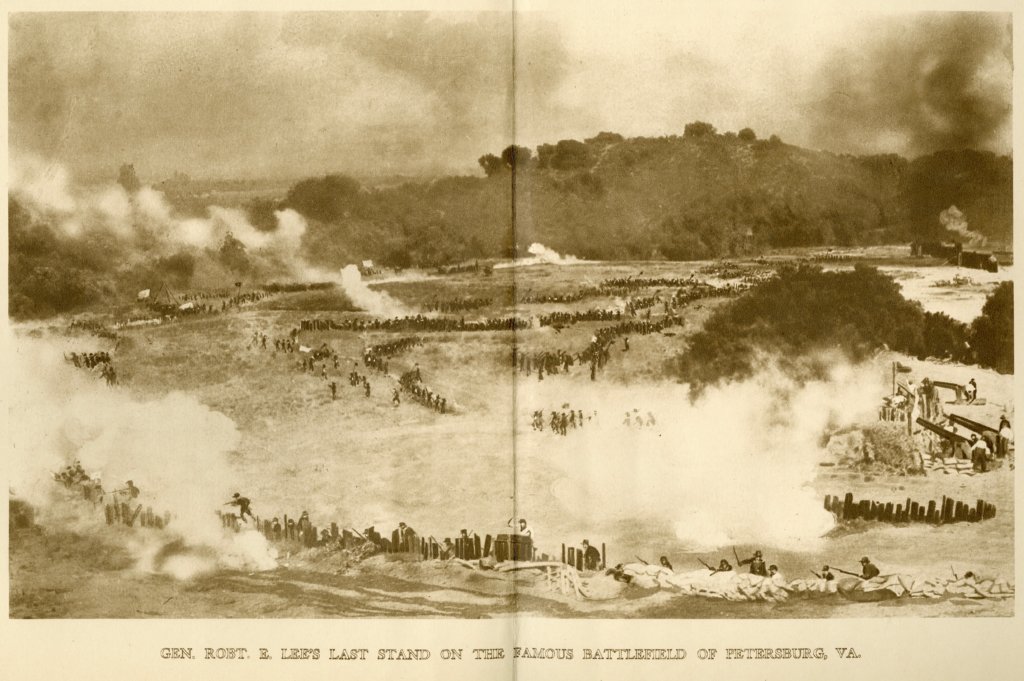 Panoramic Battle of Petersburg scene in The Birth of a Nation