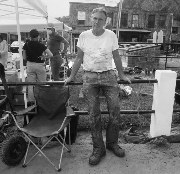 Portrait of Doug Mackenzie, community resident and shop owner.