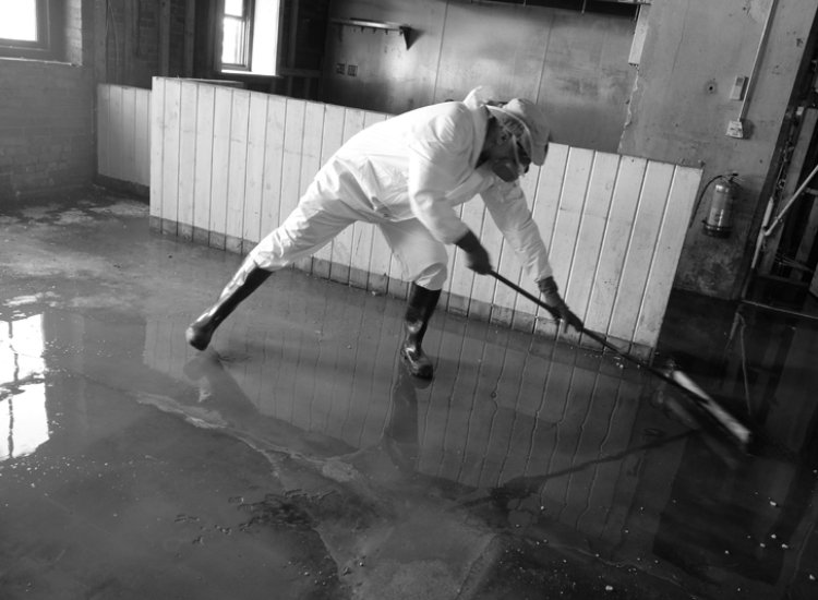 Pressure Washing and Sweeping Old Marshall Jail Hotel